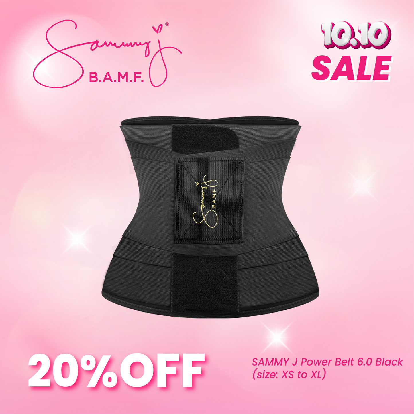 Sammy J Powerbelt 6.0 (Extra Small - Extra Large)