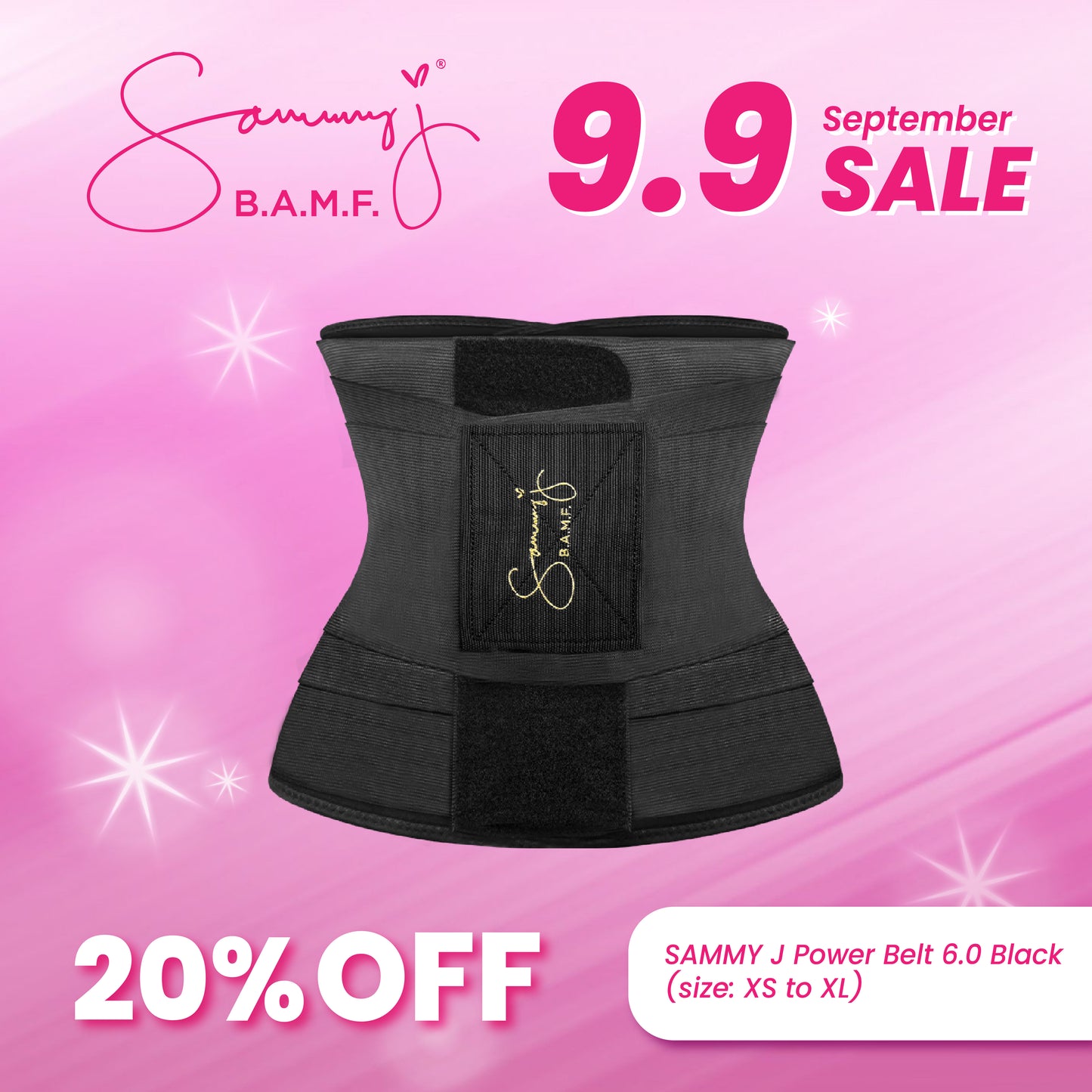 Sammy J Powerbelt 6.0 (Extra Small - Extra Large)