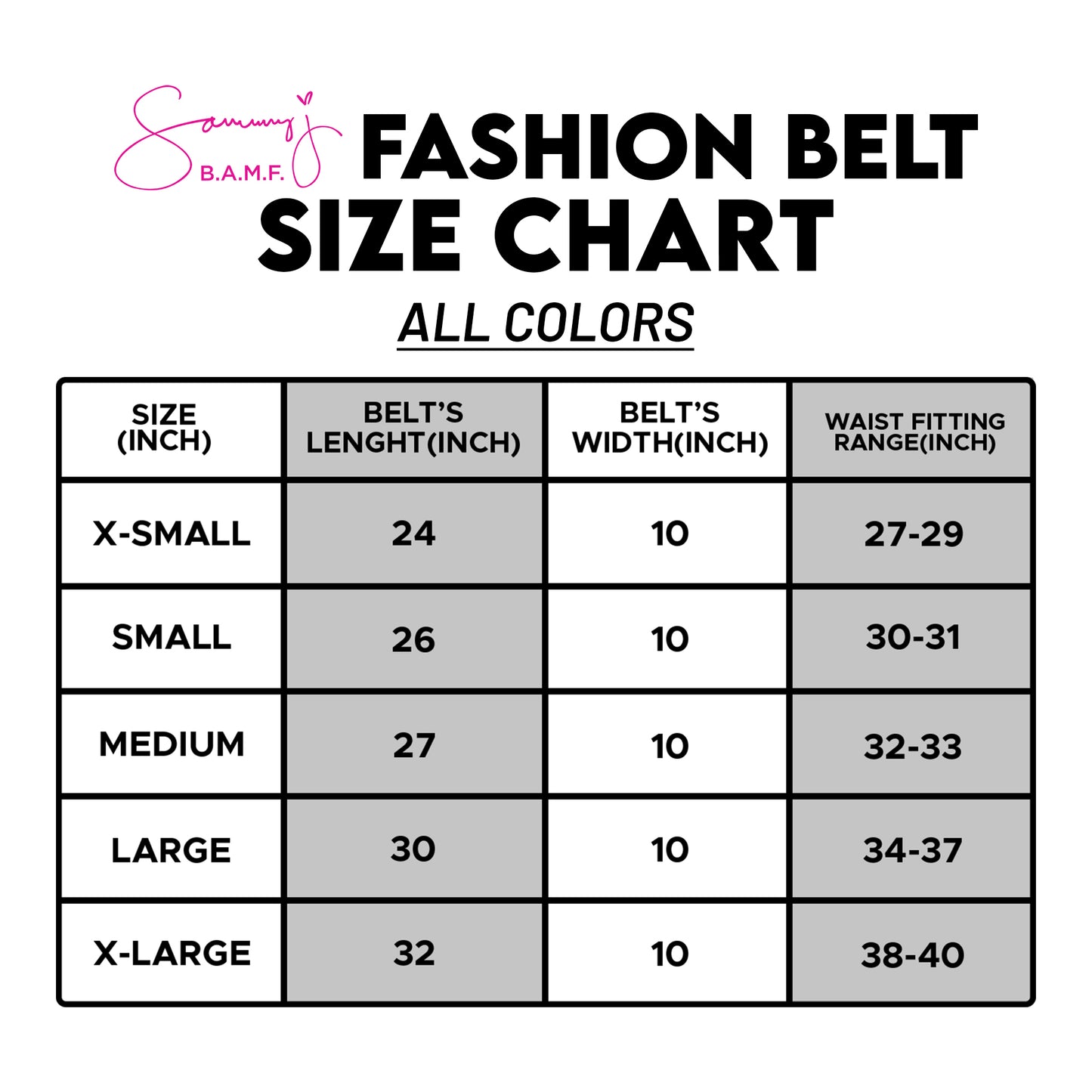 BUY 1 TAKE 1 SAMMY J FASHION BELT