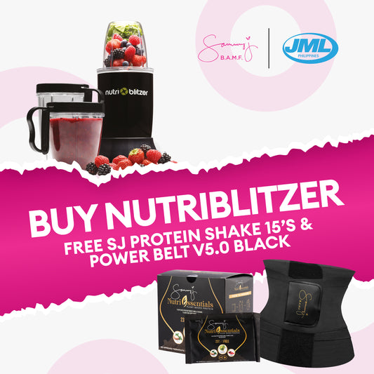 BUY JML NUTRIBLITZER GET A FREE PROTEIN SHAKE 15s & POWERBELT V 5.0 (Small-Medium)