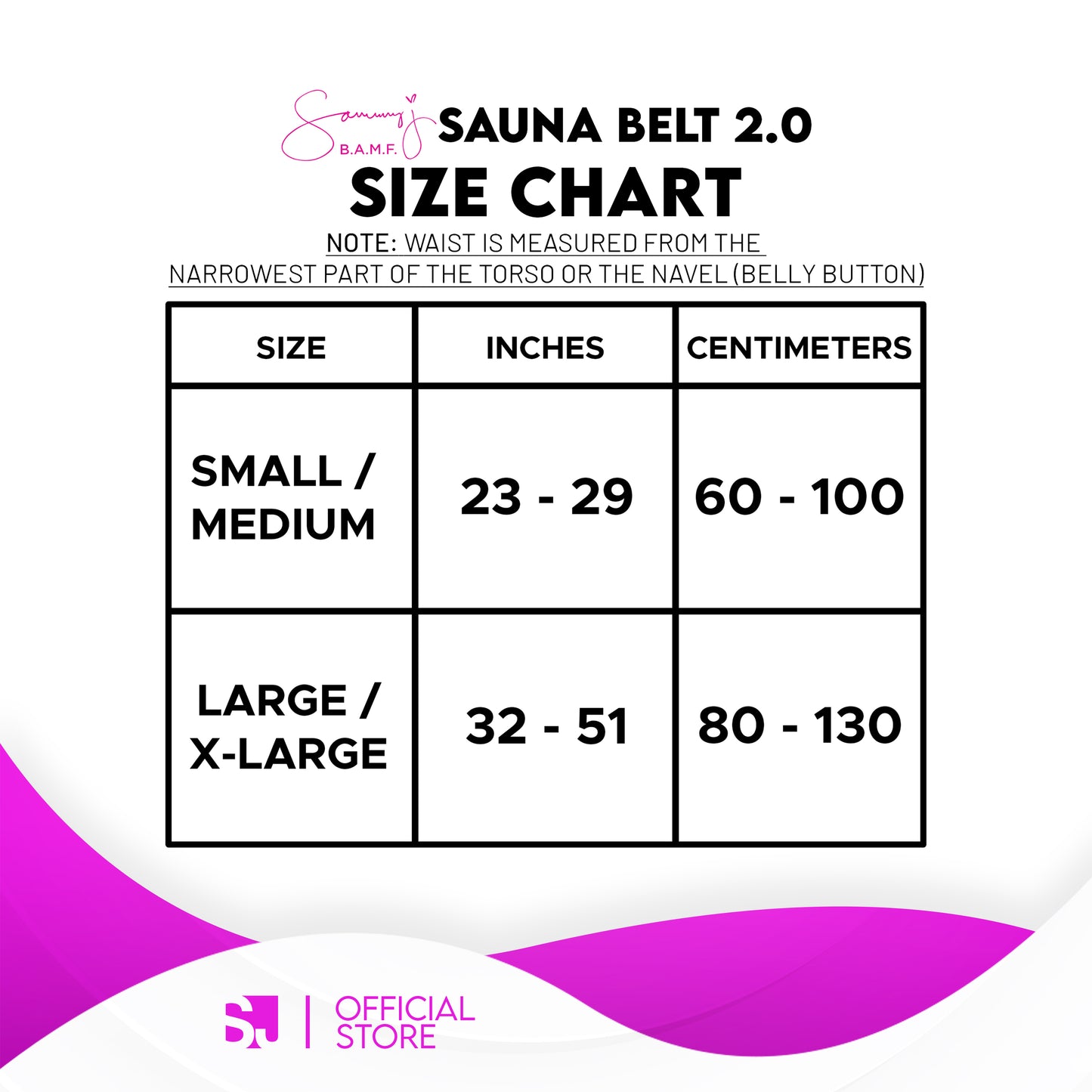 Sammy J Sauna 2.0 (Small/Medium-Large/Extra Large)