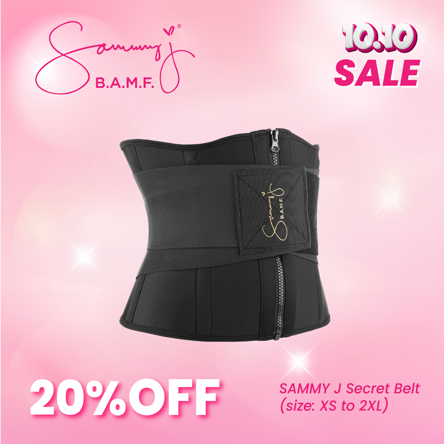 Sammy J Secret Belt (Extra Small - 2XL)