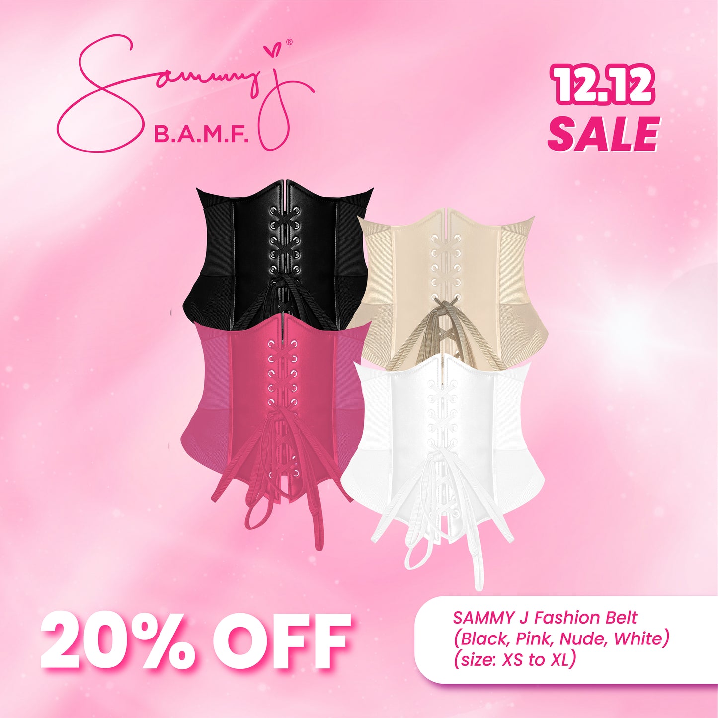 Sammy J Fashion Belt (Extra Small - Extra Large)