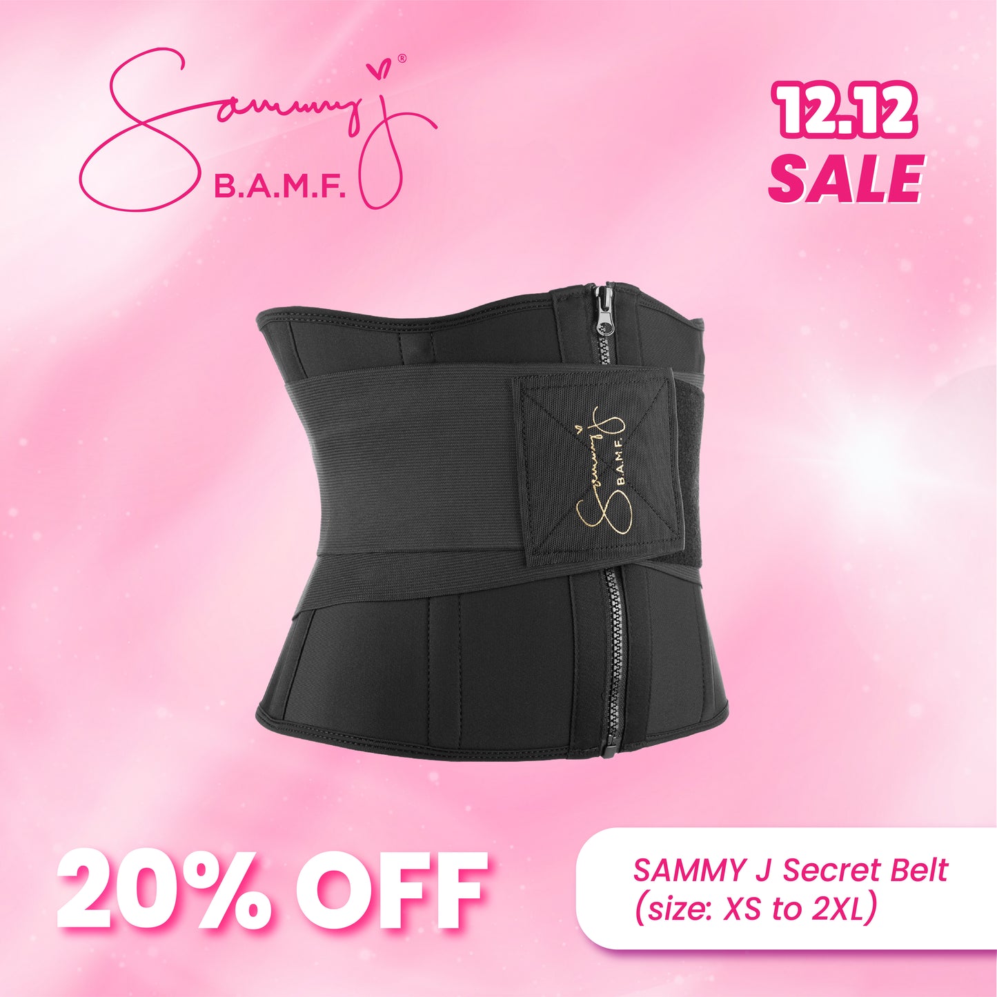 Sammy J Secret Belt (Extra Small - 2XL)
