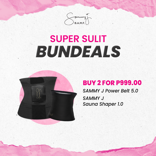 Buy the SammyJ Belt 5.0 (Black)  and Sauna Shaper 1.0 for only 999