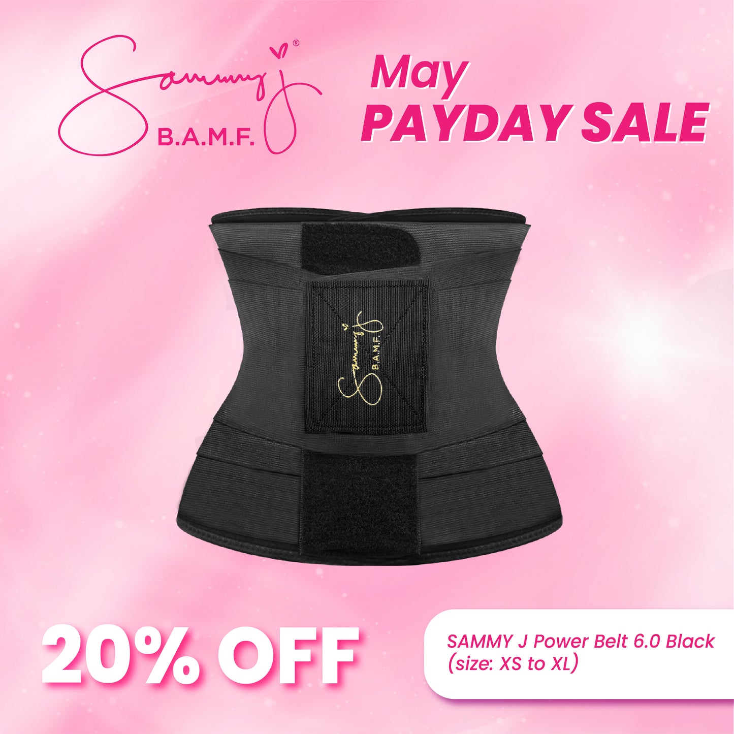 Sammy J Powerbelt 6.0 (Extra Small - Extra Large)