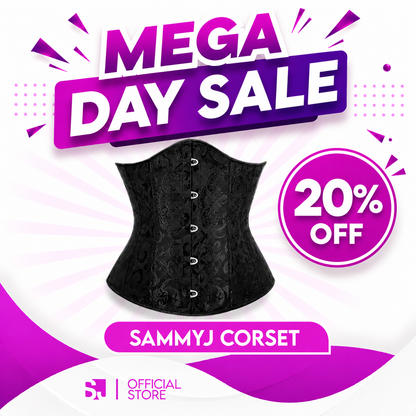 SAMMY J BLACK BROCADE CORSET
