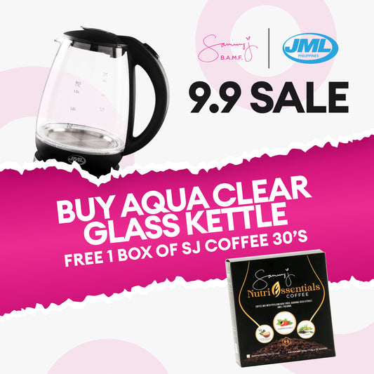 BUY JML AQUA CLEAR GLASS KETTLE GET A FREE COFFEE