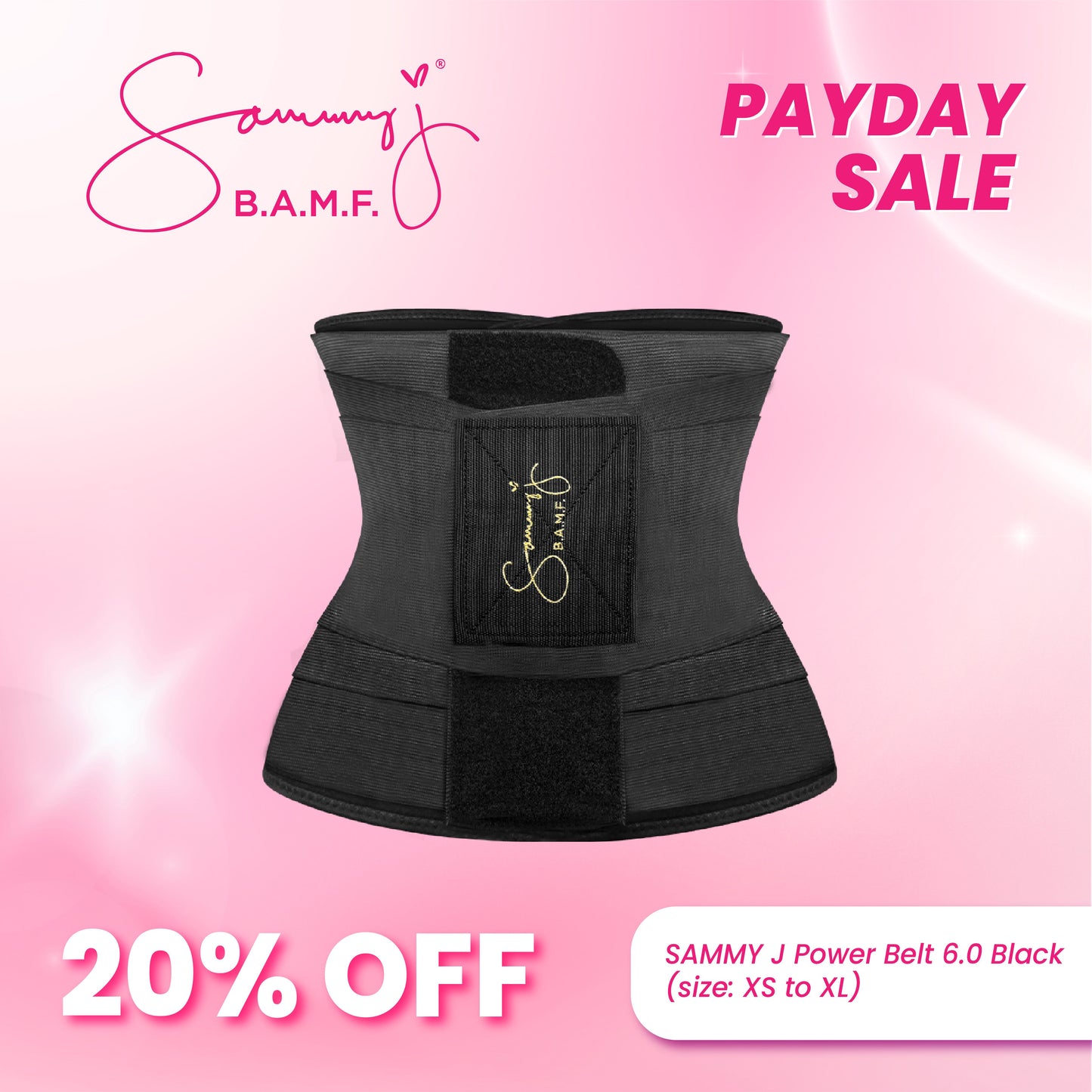 Sammy J Powerbelt 6.0 (Extra Small - Extra Large)