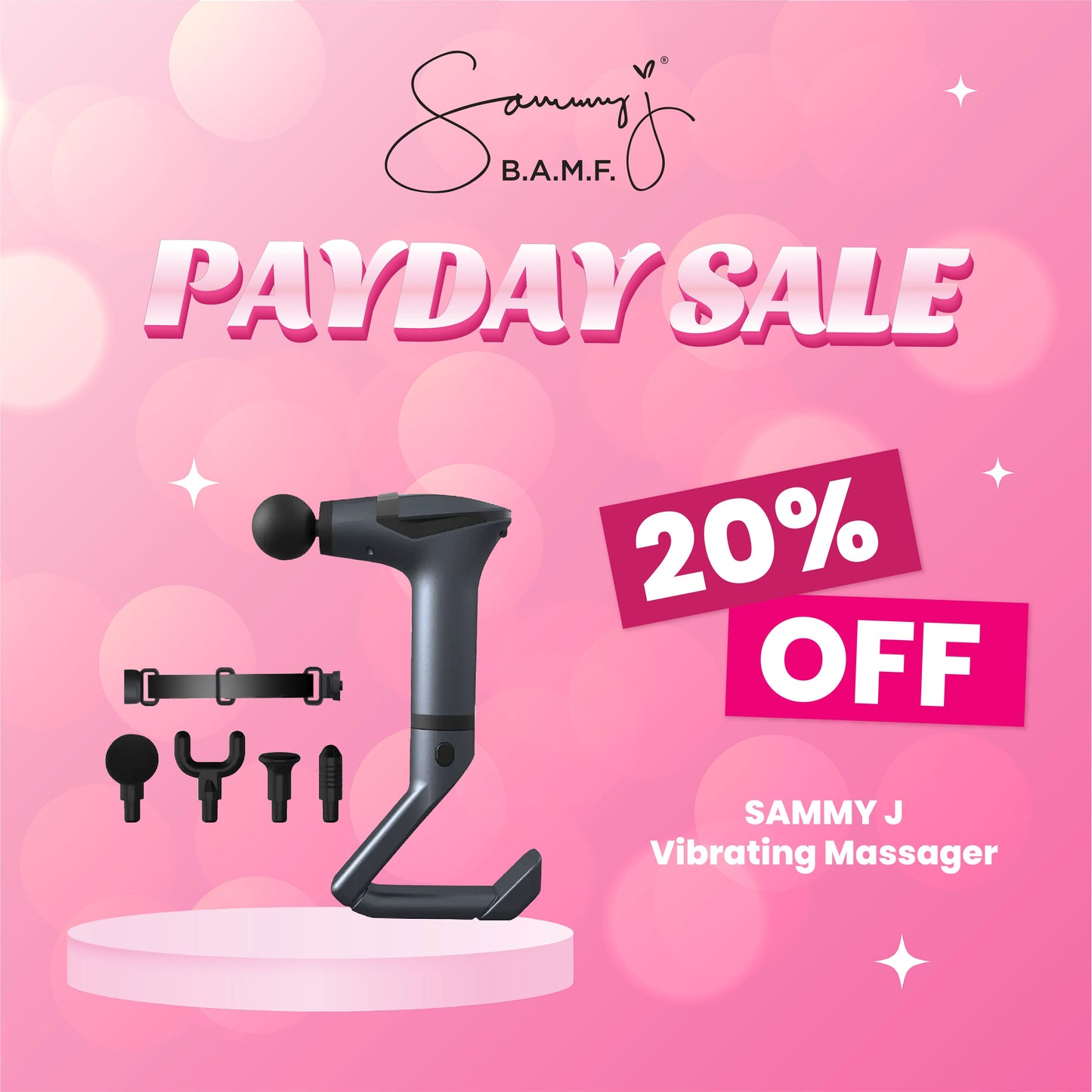 SAMMY J SEPARABLE VIBRATING MASSAGER - 3in1 Multifunction
