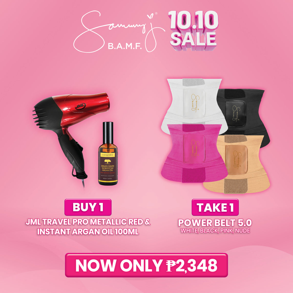 BUY TRAVEL PRO AND ARGAN OIL 100M, GET A FREE SAMMYJ POWERBELT V5.0