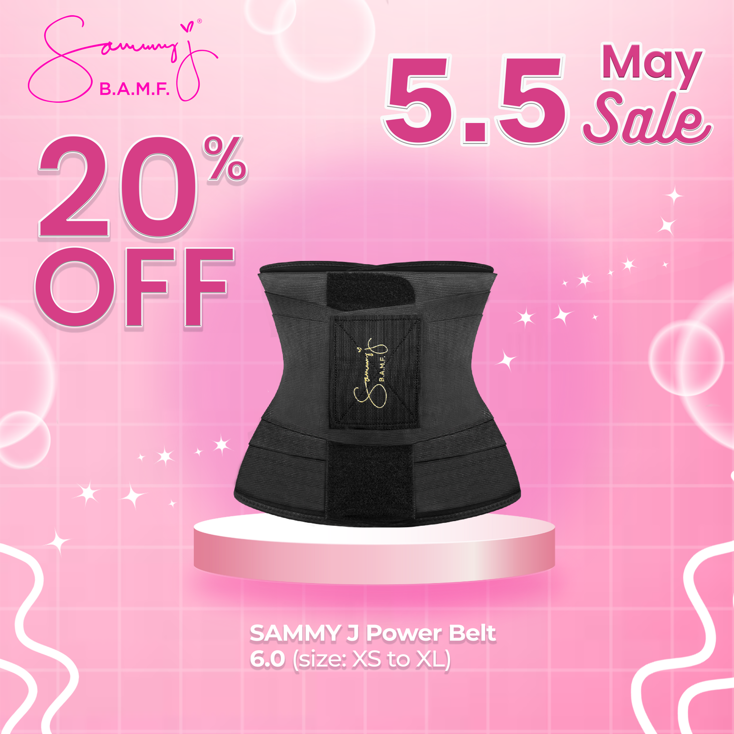Sammy J Powerbelt 6.0 (Extra Small - Extra Large)