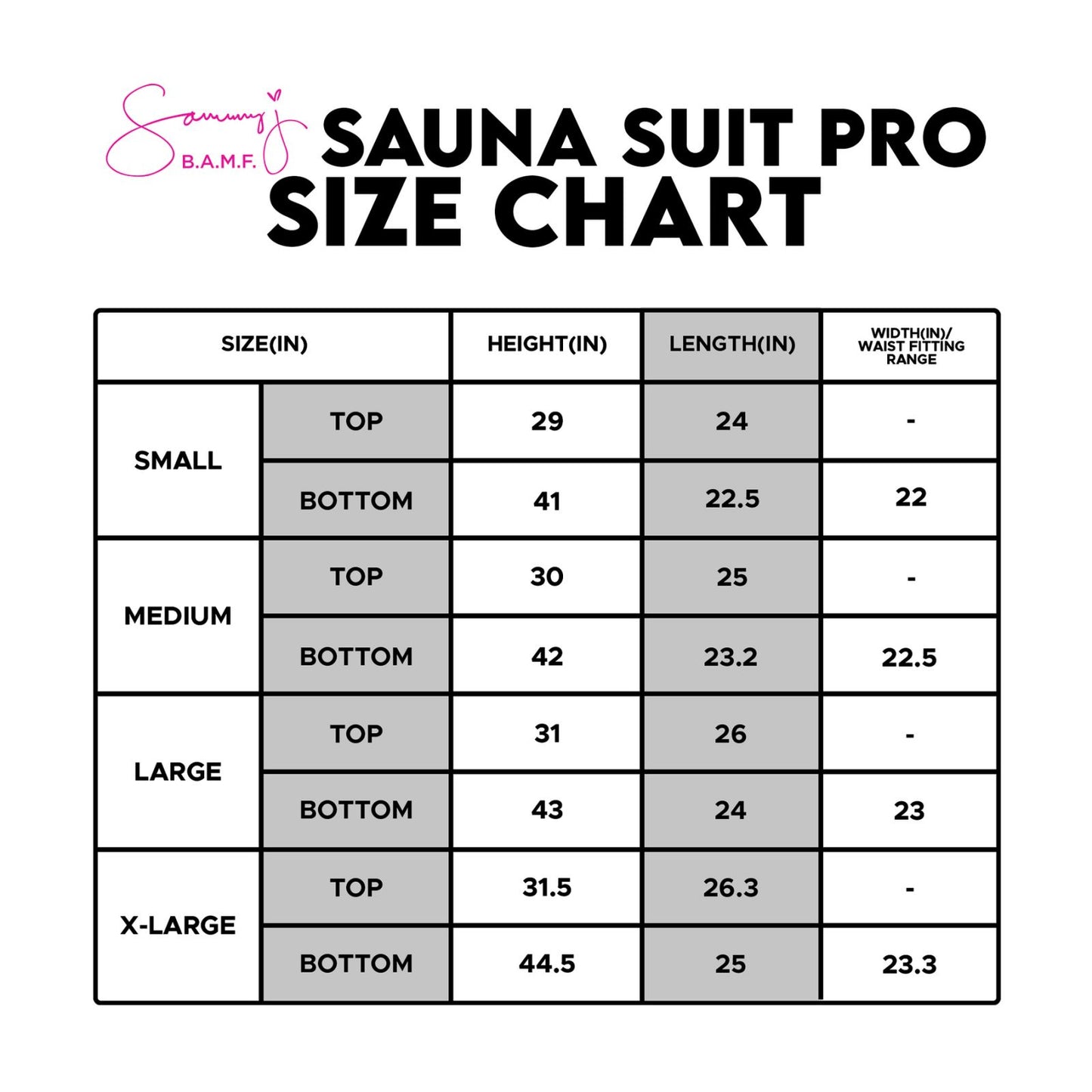 SAMMY J SAUNA SUIT PRO V2 (SMALL - XL)