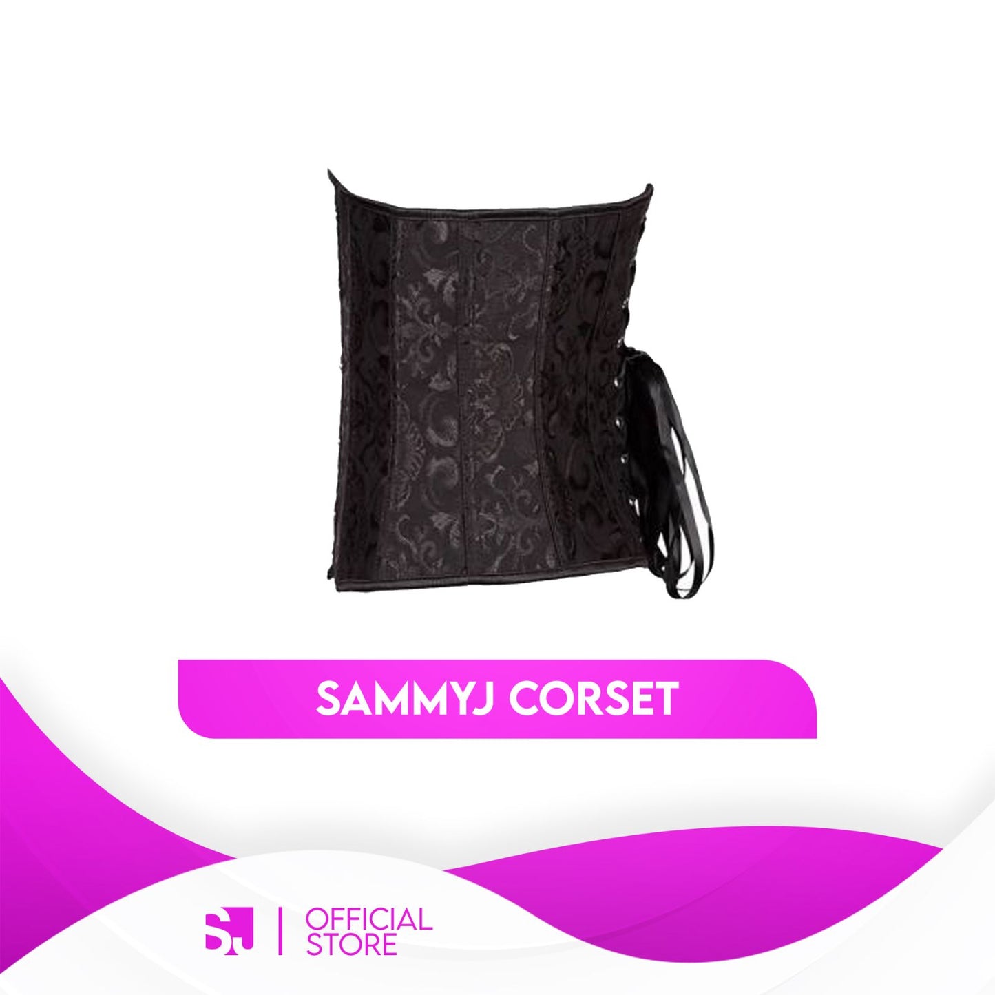 SAMMY J BLACK BROCADE CORSET